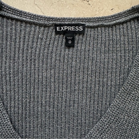 Express Grey and Metallic Sweater Size Small - Picture 3 of 4